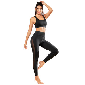 Ensemble de yoga de haute qualité pour femmes personnalisé bas quantité minimale de commande motif solide vêtements de fitness avec logo avant les meilleures ventes - Product Image 2
