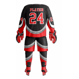 Uniformes de Hockey sobre Hielo Personalizados de Alta Calidad para Hombre, Servicio OEM al por Mayor, Diseño Personalizado para Equipos, Transpirable, Poliéster/Algodón - Product Image 3