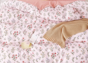 100% Organic Luxury 4PC Floral Modern <b>Twin</b> Bedding Set 300TC Soft Fitted Sheets Cooling - Product Image 3