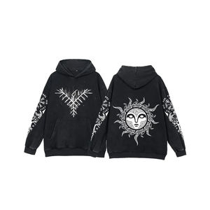 Heavy Weight Vintage Pullover Oversized <b>Hoodie</b> for Men 100% Cotton 420 Gsm Acid Wash <b>Hoodie</b> for Winter - Product Image 5