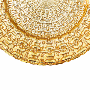 Assiette de présentation en laiton de forme moyenne personnalisée de qualité supérieure pour fêtes d'anniversaire de mariage - Product Image 4