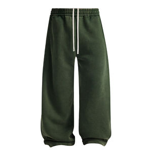 Pantalones de chándal anchos y rectos de algodón pesado estilo vintage, lavado ligero, para hombre, modelo 2026 OEM Streetwear - Product Image 4