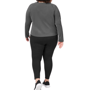 Ensemble de yoga superposé grande taille avec tissu extensible doux, coupe superposée décontractée, vêtements de sport confortables pour la détente et l'activité, pour femmes - Product Image 6