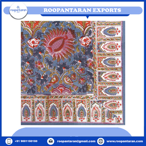 New Arrival Timeless Craftsmanship Hand Block Printed Embroidered Jacquard Pure Cotton <b>Tablecloth</b> Table Runners Sale Low Price - Product Image 4