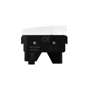 Bouton poussoir blanc 10A 250V - Product Image 2