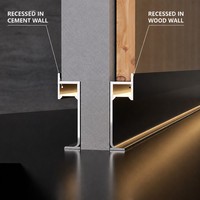 Plinthe LED lumineuse en aluminium, plinthe éclairante pour la décoration du salon d'un appartement