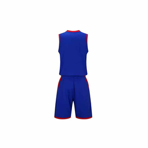Durable 100% poliéster baloncesto Jersey conjunto cuello en V diseño de entrenamiento de los hombres práctica diaria transpirable de talla grande de secado rápido - Product Image 6