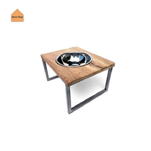 Cuenco de alimentación para perros de acero inoxidable ecológico personalizado de calidad superior Cuenco elegante para mascotas con soporte de diseñador a la venta - Product Image 1