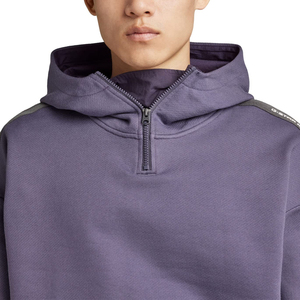 Men's Solid 1/4 Zip Hoodie with Long Sleeves Street Wear Fashionable Print on Fleece Winter Eco-Friendly OEM Service - Product Image 4