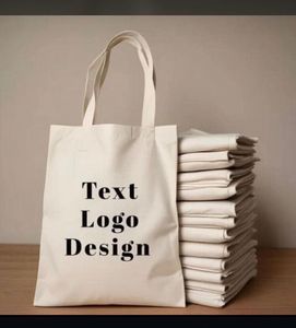 ถุงผ้าฝ้าย100% เป็นมิตรกับสิ่งแวดล้อมถุงผ้าช็อปปิ้งและร้านขายของชำทนทานและซักได้พร้อมโลโก้ตามสั่งสำหรับโปรโมชั่น - Product Image 1