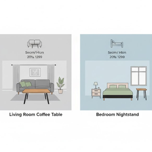 Sora Square Side Table | Modern Solid Wood End Table Furniture | Living Room <b>Bedroom</b> Home Office Hotel Use | Durable Design - Product Image 5