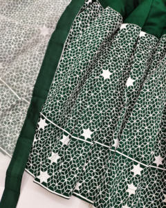 Lehenga Choli Shoryam vert pour filles, longueur ras du sol, séchage rapide, brodé, style ethnique indien, idéal pour les fêtes et mariages - Product Image 3