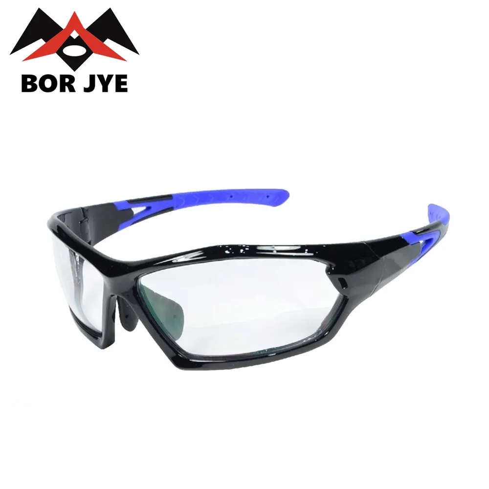 Borjye J119 lunettes de sport à lentille transparente de protection uv à monture complète