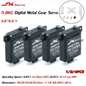 <span class=keywords><strong>JX</strong></span>-Mini servomotor con engranaje de metal, pieza de modelo de juguete digital de par grande para RC, Avión de ala fija, helicóptero, 5,8 kg - Product Image 1