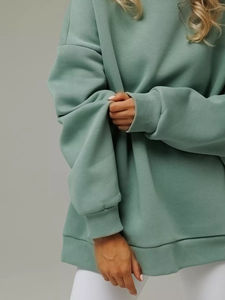 New Design Oversize <b>Sweatshirt</b> Women Solid Crew Neck Casual 360gsm Clothing Long Sleeve Soft Warm Plus Size Lady <b>Sweatshirts</b> - Product Image 6