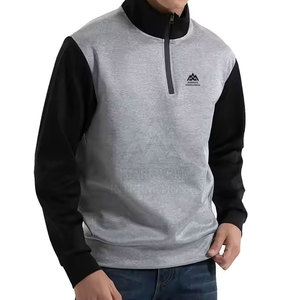 Venta al por mayor precio bajo hombres media cremallera sudadera hecha a medida hombres media cremallera sudadera cuello redondo hombres sudadera para la venta - Product Image 1