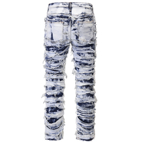 Jean en denim coupe droite vintage OEM High Street 2026 pour homme, respirant, écologique, haute qualité, déchiré, personnalisé, en promotion