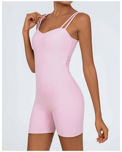 จั๊มสูทกีฬาวิ่งโยคะของผู้หญิงลายสก๊อตชุดออกกำลังกายชิ้นเดียวมีโลโก้ออกแบบได้ตามต้องการ - Product Image 5