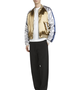 Blouson aviateur en satin d'hiver 100% nylon personnalisable pour homme, respirant, fermeture éclair, blouson aviateur pour homme, veste d'hiver - Product Image 4