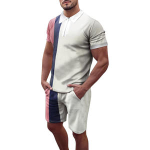 High Street Plus Size Vêtements pour hommes T-shirts lourds en coton avec logo personnalisé avec ensembles courts respirants pour l'été - Product Image 1