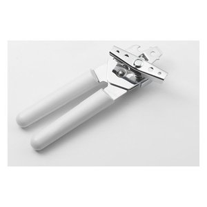 Abridor de Latas Pedrini Blanco 0048 820 con Abridor de Botellas, Herramienta de Cocina de Doble Función - Product Image 1