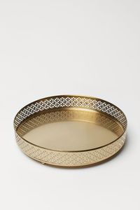 Super vente Nouveau plateau de service avec poignée Offre Spéciale Top nice Quality Eco Friendly Decorative Metal Salad Tray Round - Product Image 3
