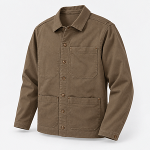 Tela de lona duradera, ajuste cómodo y diseño moderno y funcional, perfecto para uso diario informal. Chaqueta de lona versátil que combina estilo. - Product Image 4