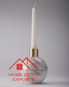 Pilar de mármol gris y dorado para mesa de velas, decoración votiva, soporte de luz en T, mesa, decoración de boda y decoración de mesa - Product Image 2