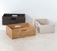 Paniers de rangement en bambou et rotin écologiques de qualité supérieure à prix abordable - Conception flexible, vente en gros de boîtes à mouchoirs et de housses pour papier toilette