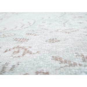 Tapis en laine noué à la main vintage ivoire, motif médaillon abstrait rectangulaire pour salon et couloir, Pae-492, techniques artisanales - Product Image 3