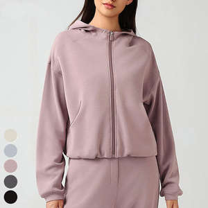 Fashion <b>Running</b> Fitness Sports <b>Tops</b> Loose Casual <b>Long</b> <b>Sleeve</b> Hoodie Sweater Full Zip Hooded Sweatshirt Hoodies Jacket for Women - Product Image 1