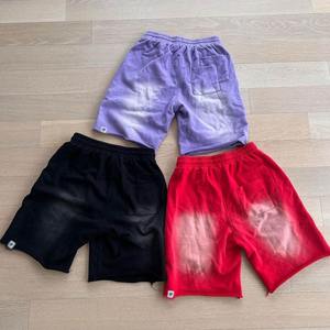 Streetwear personnalisé short surdimensionné délavé à l'acide short vierge de course à pied poids lourd délavé au soleil pour hommes short de broderie en détresse pour hommes - Product Image 2