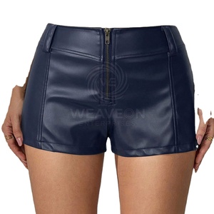Pantalones Cortos de Mujer, Flexibles, de Piel Sintética, Transpirables, de Cintura Alta, Sexys, para Discoteca, Estilo Motero - Product Image 5