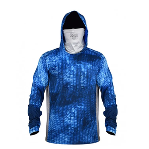 Camiseta de Pesca Sublimada Personalizada al por Mayor, Protección UV, Manga Larga, Sudadera con Capucha para Hombre, Camiseta de Pesca de Secado Rápido - Product Image 2