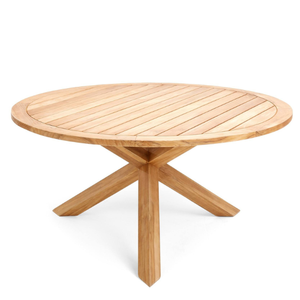 Mesa de comedor de teca redonda para exteriores, teca para muebles de jardín con estilo moderno de Indonesia - Product Image 3