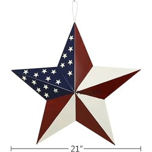 Venta al por mayor hecho a mano bandera Color impreso estrella rústica montado en la pared hogar decorativo Metal estrella galvanizada a precio asequible - Product Image 2