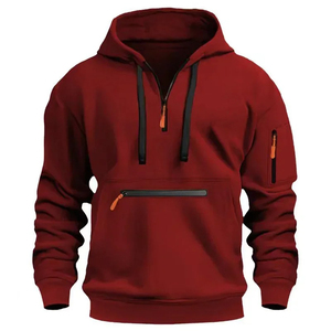 High Quality 300gsm Boxy Hoodie for <b>Men</b> Cotton Heavyweight Hoodie <b>Pullover</b> Sweatshirt Custom Logo French Terry Blank Hoodies - Product Image 4