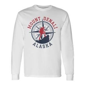 Maglietta a maniche lunghe per escursionismo e campeggio nel Parco Nazionale Denali dell'Alaska, souvenir di viaggio, abbigliamento promozionale - Product Image 1