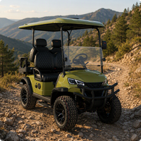 Voiturette de golf électrique 4 places UCB-12 avec pneus tout-terrain, capacité de charge élevée, véhicule de luxe pour quartier résidentiel, directement de l'usine