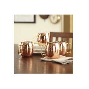 Cobre Pared Gruesa cóctel bebidas beber taza moderna con mango de latón para Hotel Bar restaurante uso - Product Image 1