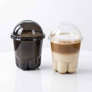 Vasos Desechables Transparentes Negros <span class=keywords><strong>de</strong></span> PET <span class=keywords><strong>de</strong></span> 360 ml y 500 ml con Diseño <span class=keywords><strong>de</strong></span> Pata <span class=keywords><strong>de</strong></span> <span class=keywords><strong>Gato</strong></span> para Té <span class=keywords><strong>de</strong></span> Burbujas, Jugos y Bebidas, Vasos <span class=keywords><strong>de</strong></span> Plástico Personalizados con Tapas - Product Image 3