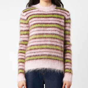 Pull en mohair pour femme, qualité supérieure, anti-plis, respirant, col tendance, coupe ample, tricoté, chaud, 180g – Meilleure vente en gros - Product Image 1