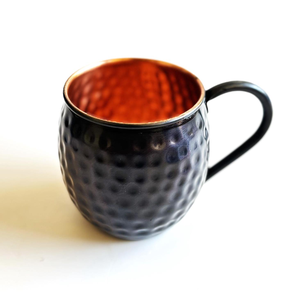 แก้วมัคทองแดงพิมพ์ลายสีดำเป็นมิตรกับสิ่งแวดล้อมสำหรับน้ำดื่มแก้วคุณภาพสูงกำหนดเองได้ - Product Image 1