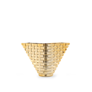 Patas de Sofá de Plástico con Patrón Tejido Triangular Moderno Hasir, Chapadas en Oro, de 12-14 cm, con Fácil Instalación para Sala de Estar - Product Image 1