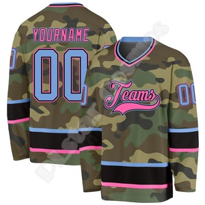 Nueva moda Hockey Jersey nombre personalizado equipo Logo número colorido pulóver manga larga 3DPrint Harajuku Casual divertido sudaderas S - Product Image 1