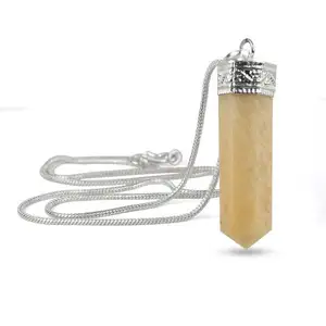 Hot Selling Crystal Chakra Stone Peach Moonstone Agate Point Reiki Healing Quartz Locket Unisex Natural Jewelry Necklace Pendant