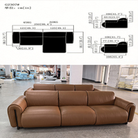 Großhandel Echtes Italienisches I-förmiges Europäisches Reines Ledersofa, Modernes Luxus-Eckledersofa