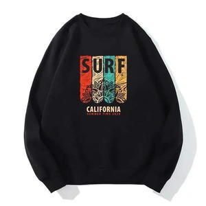 Sweat-shirt ras du cou 100% coton épais avec logo imprimé personnalisé pull surdimensionné pour hommes technique de broderie en polaire solide printemps - Product Image 1