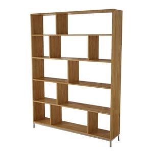 Vitrine minimaliste en teck Bibliothèques rustiques Étagères à livres en bois Mobilier industriel pour bureau à domicile moderne et mobilier de bibliothèque - Product Image 5