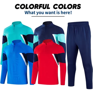 Survêtement de football personnalisé pour homme, respirant, avec capuche intégrale et manches longues, logo d'équipe, veste, faible MOQ, ensembles de vêtements de sport - Product Image 2